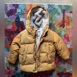 Zara Kids' Mustard Puffer Jacket